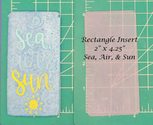Load image into Gallery viewer, 4.25" x 2" rectangle Inserts - Silicone Freshie Mold
