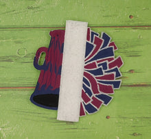 Load image into Gallery viewer, Cheer Megaphone & Pom-poms - Silicone Freshie Mold