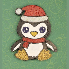 Load image into Gallery viewer, Baby Penguin w/ Santa Hat Freshie Mold