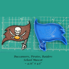 Load image into Gallery viewer, Buccaneers Pirates Raiders Marauders School Mascot - Silicone Freshie Mold