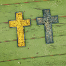 Load image into Gallery viewer, Cross with Inset Border Silicone Resin Mold or Freshie Mold