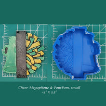 Load image into Gallery viewer, Cheer Megaphone & Pom-poms - Silicone Freshie Mold