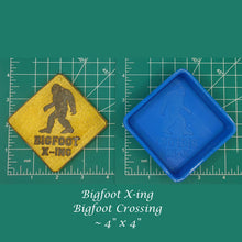 Load image into Gallery viewer, Bigfoot Crossing - Bigfoot X-ing - Silicone Freshie Mold