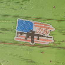 Load image into Gallery viewer, FAFO flag with gun - Silicone Freshie Mold