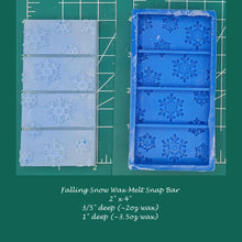 Load image into Gallery viewer, Falling Snow Wax Melt Snap Bar Silicone Mold