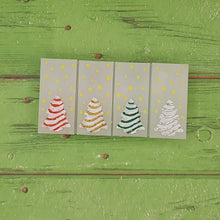Load image into Gallery viewer, Christmas Trees and Stars Wax Melt Snap Bar Silicone Mold