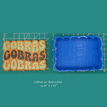 Load image into Gallery viewer, Cobras Cobras Cobras - Retro Font - Silicone Freshie Mold