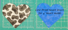 Load image into Gallery viewer, 4" Heart Inserts - Silicone Freshie Molds
