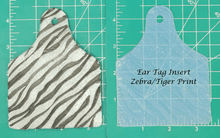 Load image into Gallery viewer, Cow Ear Tag Inserts - Silicone Freshie Mold