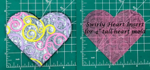 Load image into Gallery viewer, 4" Heart Inserts - Silicone Freshie Molds