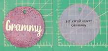 Load image into Gallery viewer, Family Name Inserts for 3.5" Circle molds - Silicone Freshie Mold