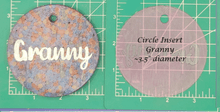 Load image into Gallery viewer, Family Name Inserts for 3.5" Circle molds - Silicone Freshie Mold