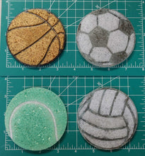 Load image into Gallery viewer, 3.5" Sports Ball Tray - Silicone Freshie Mold