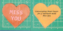 Load image into Gallery viewer, 4" Heart Inserts - Silicone Freshie Molds