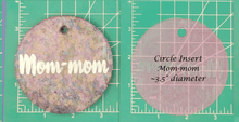 Load image into Gallery viewer, Family Name Inserts for 3.5" Circle molds - Silicone Freshie Mold