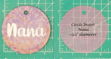 Load image into Gallery viewer, Family Name Inserts for 3.5" Circle molds - Silicone Freshie Mold