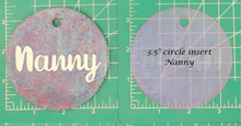 Load image into Gallery viewer, Family Name Inserts for 3.5" Circle molds - Silicone Freshie Mold
