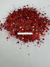Load image into Gallery viewer, Fire Truck Red Holographic Chunky Mix Glitter