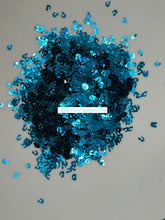 Load image into Gallery viewer, Aquamarine Leopard Spots Shape Glitter