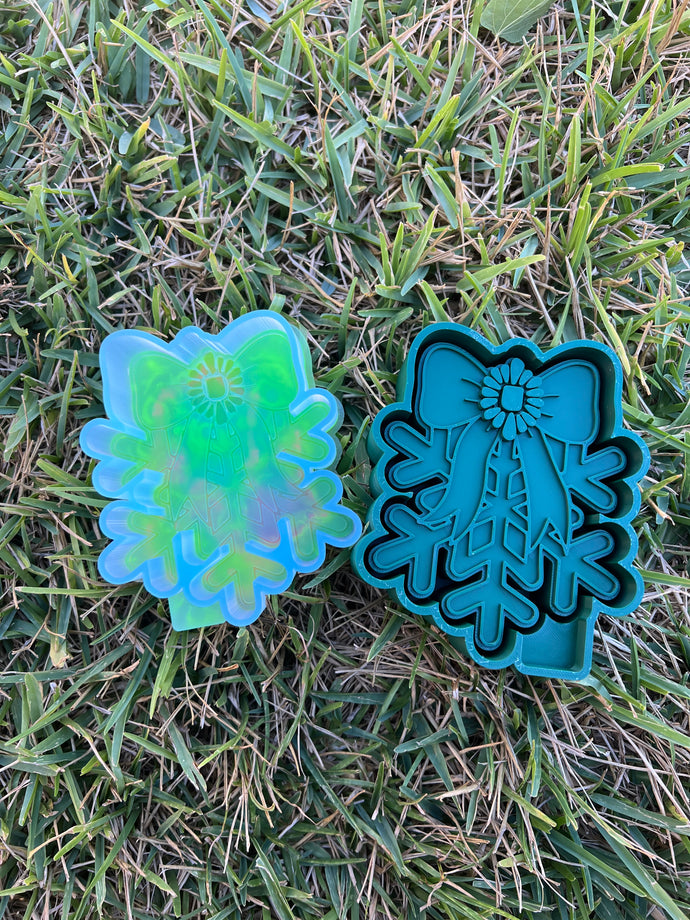 Snowflake with Turquoise Freshie Mold