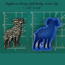 Load image into Gallery viewer, Bighorn Sheep - Flat Front - Silicone Freshie Mold
