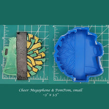 Load image into Gallery viewer, Cheer Megaphone &amp; Pom-poms - Silicone Freshie Mold
