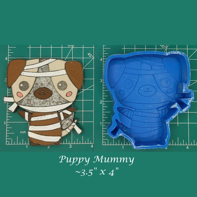 Cute Puppy Mummy - Silicone Freshie Mold