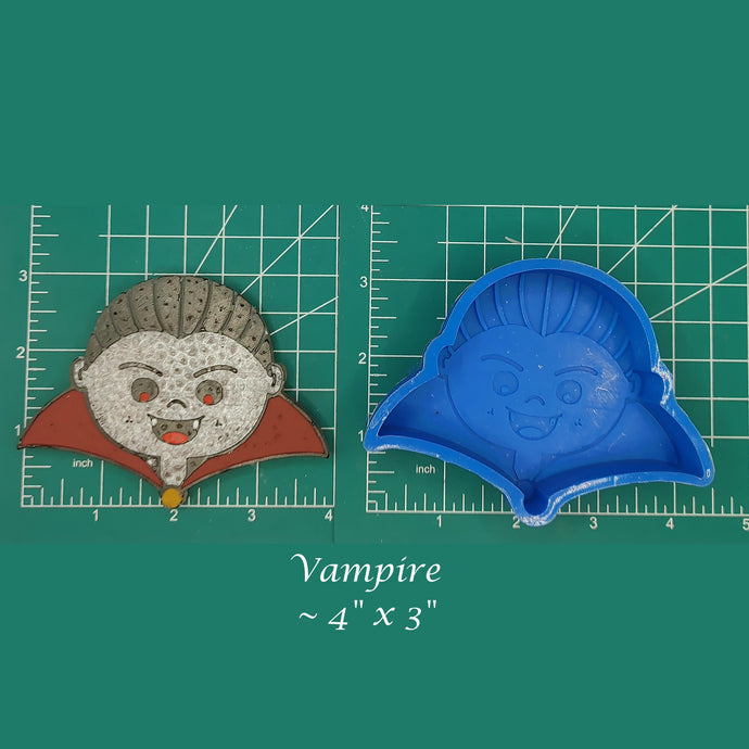 Cute Vampire Head- Silicone Freshie Mold