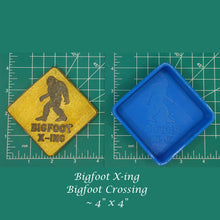 Load image into Gallery viewer, Bigfoot Crossing - Bigfoot X-ing - Silicone Freshie Mold
