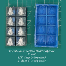 Load image into Gallery viewer, Christmas Tree Wax Melt Snap Bar Silicone Mold
