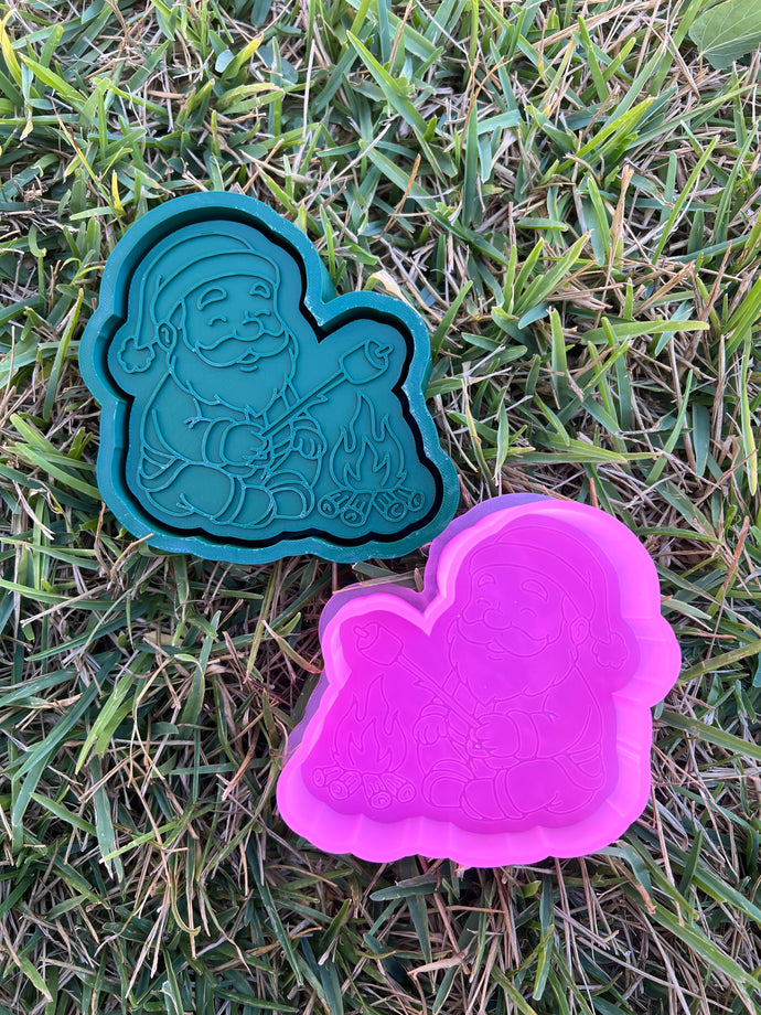 Santa Roasting Marshmallows Freshie Mold