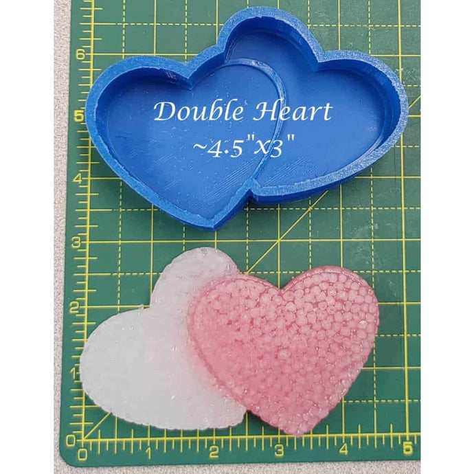 4 Heart Inserts - Silicone Freshie Molds