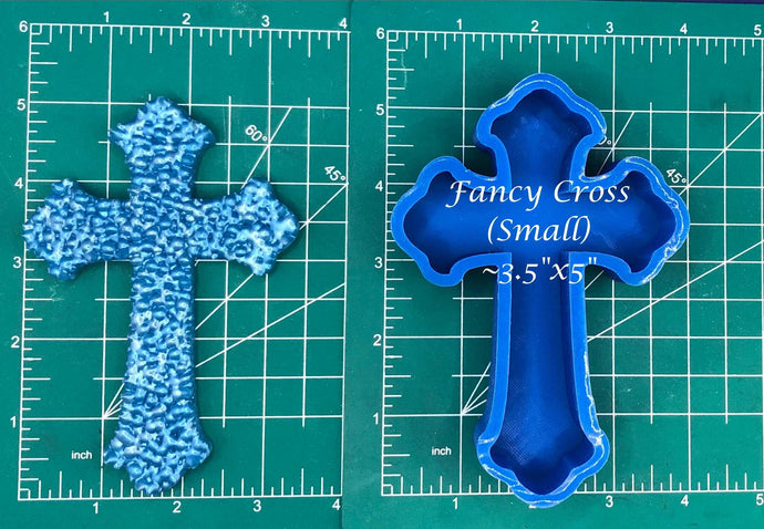 Fancy Cross - Silicone Resin Mold or Freshie Mold